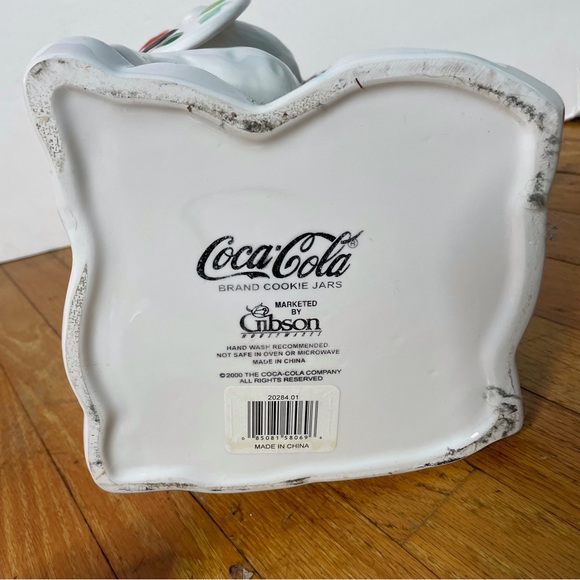 2000 COCA-COLA COKE WORK OF ART POLAR BEAR GIBSON CERAMIC COOKIE JAR - Picture 9 of 11